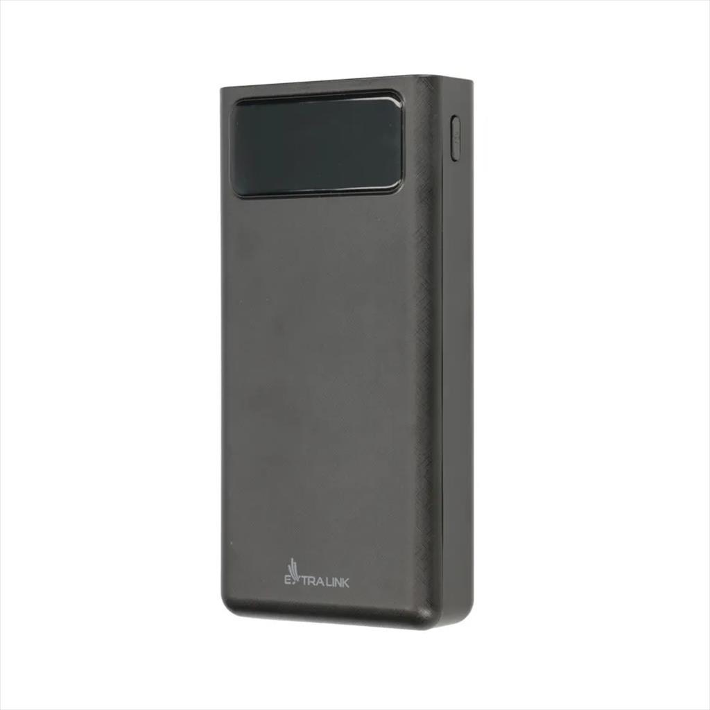 POWER BANK EXTRALINK EPB-112 30000mAh w/digital display, LED torch, x3 input (Micro-USB, USB-C, Lightning) /output( 4x USB-A), Black 34106