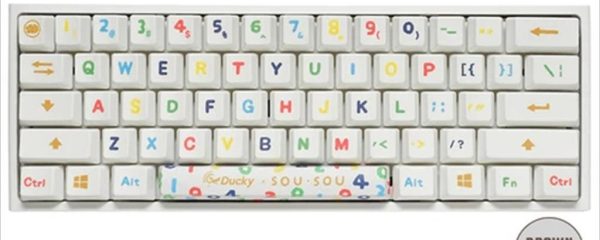 KEYBOARD MECHANICAL DUCKY x SOU. SOU ONE 2 MINI  RGB 60% PBT Double-shot keycaps Cherry MX Brown, White, DKON2061ST-BUSPHWWTS2