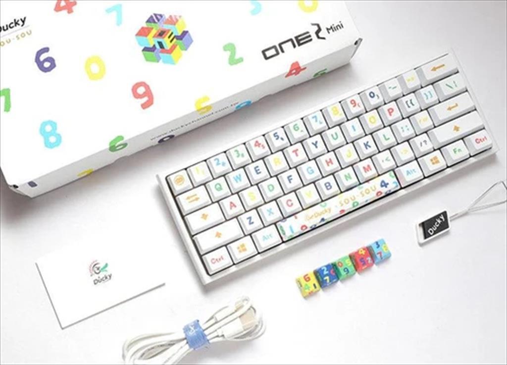 KEYBOARD MECHANICAL DUCKY x SOU. SOU ONE 2 MINI RGB 60% PBT Double-shot keycaps Cherry MX Brown, White, DKON2061ST-BUSPHWWTS2 08296