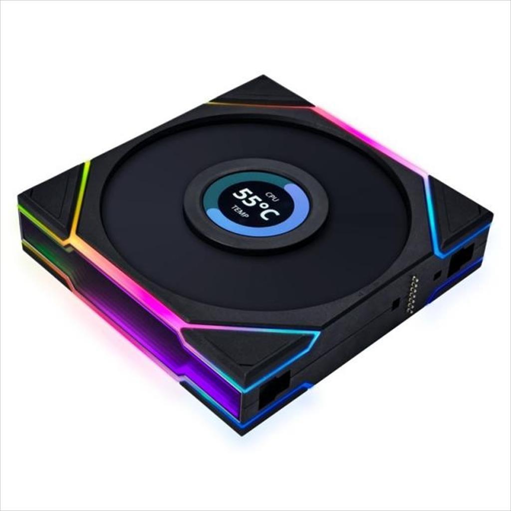 COOLERS CASE FAN 3x120mm LIAN LI UNI FAN TL LCD 120 A-RGB 1900 RPM PWM, w/Controller, Black, 12TLLCD3B 36544