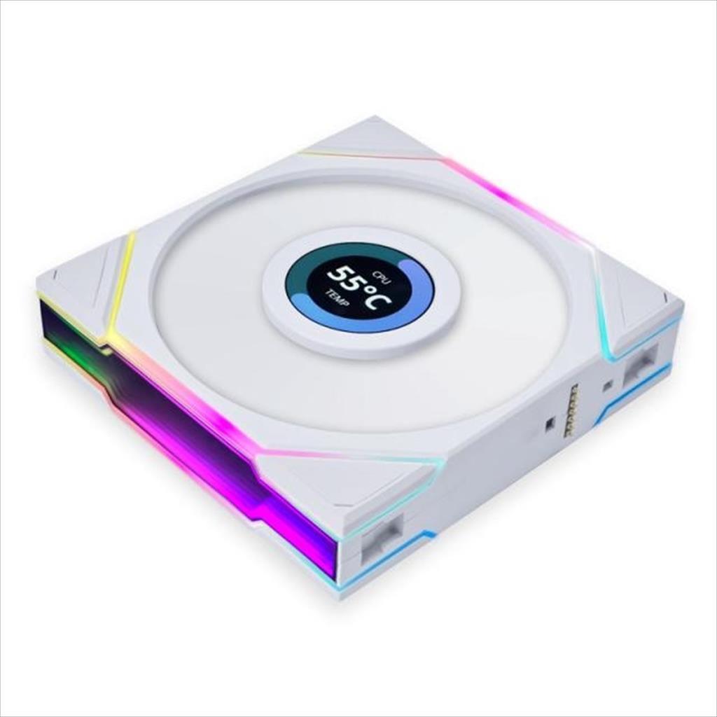 COOLERS CASE FAN 3x120mm LIAN LI UNI FAN TL LCD 120 A-RGB 1900 RPM PWM, w/Controller, White, 12TLLCD3W 36545