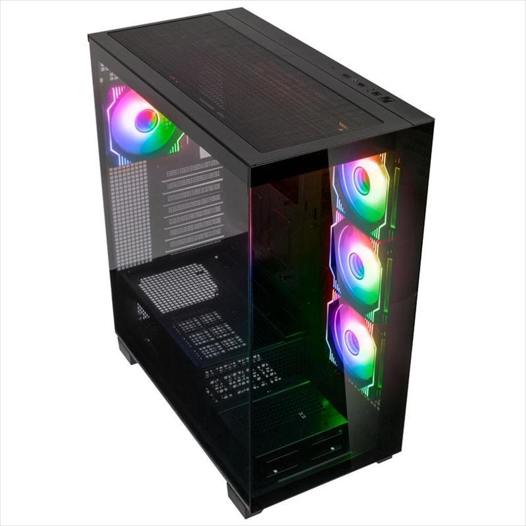 CASE KOLINK E-ATX Unity Arena ARGB Mid Tower Showcase w/Tempered glass, 4x120mm UMBRA PWM A-RGB fan, black 02526