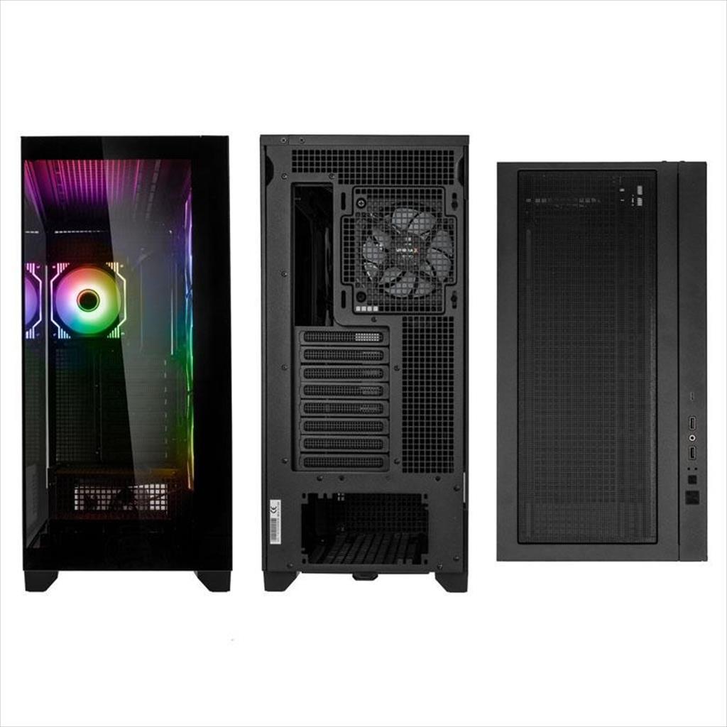 CASE KOLINK E-ATX Unity Arena ARGB Mid Tower Showcase w/Tempered glass, 4x120mm UMBRA PWM A-RGB fan, black 02526