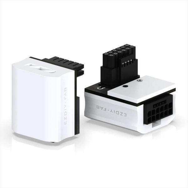 VGA POWER ADAPTER EZDIY-FAB 12VHPWR 600W STD 90 DEGREES white 21722