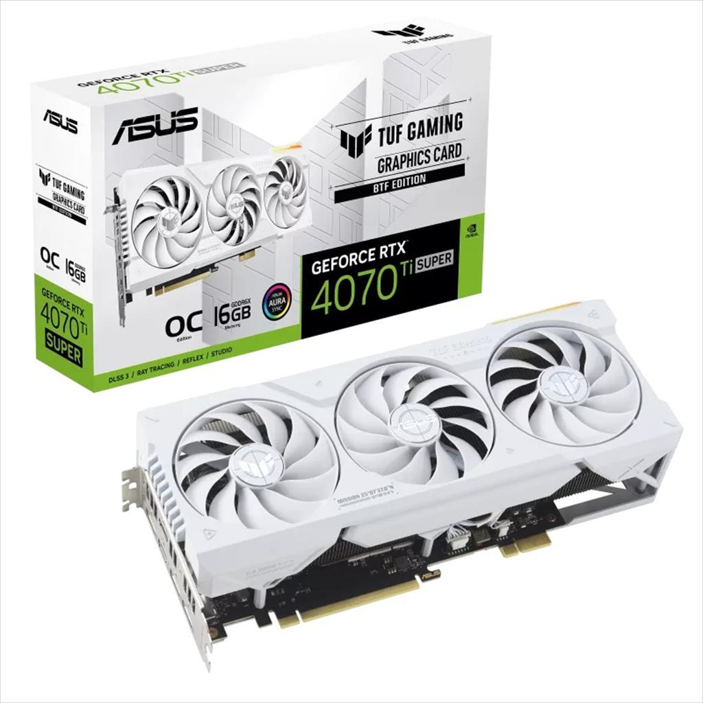 VGA ASUS RTX 4070 Ti SUPER BTF TUF WHITE OC EDITION 16GB GDDR6X, 2xHDMI, 3xDP 21727