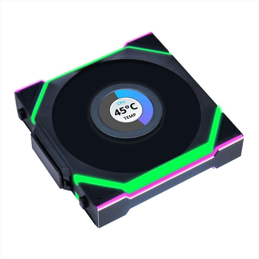 COOLERS CASE FAN 3x120mm LIAN LI UNI FAN SL w/ L-Wireless controller, LCD 120 A-RGB PWM, Black, 12SLLCD1W3B 36668