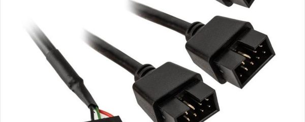 USB HUB 2.0, INTERNAL, 9-pin 1M-to-3F Hub LIAN LI  Black, PW-U2HB