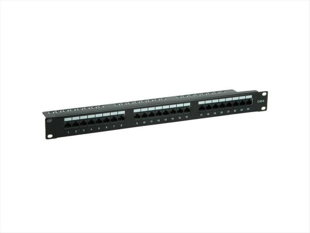 NET PATCH PANEL SECOMP 24 PORT 19" ROTRONIC CAT6 UTP BLACK 27166