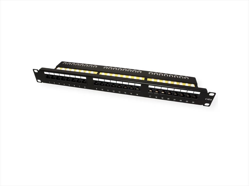 NET PATCH PANEL SECOMP 24 PORT 19" ROTRONIC CAT6 UTP BLACK 27166
