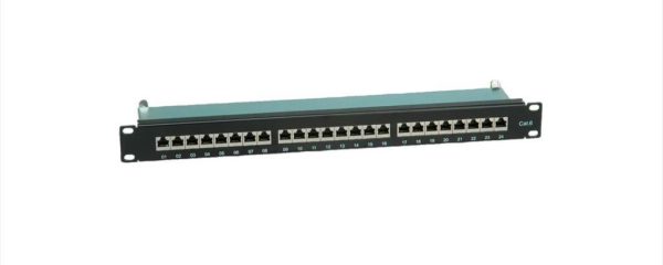 NET PATCH PANEL SECOMP 24 PORT 19" ROTRONIC CAT6 STP BLACK