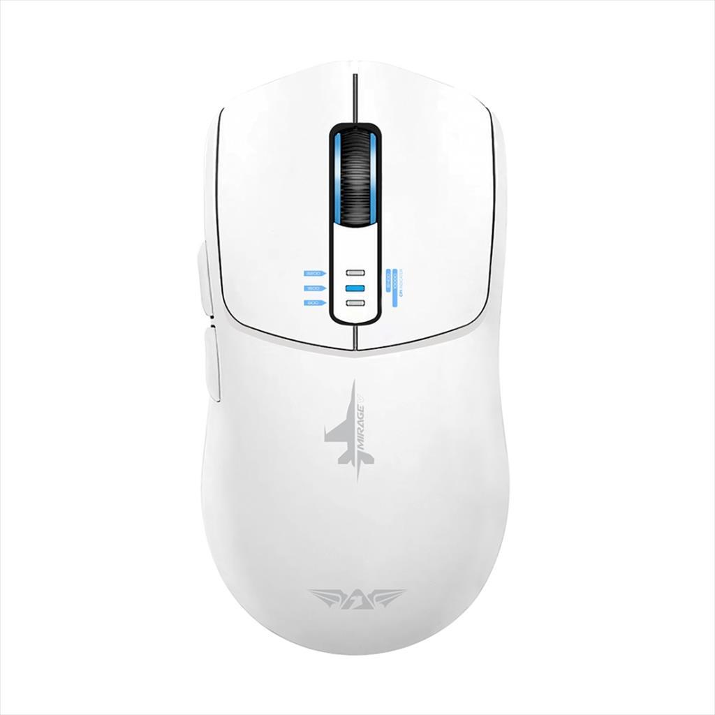 MOUSE WIRELESS USB ARMAGGEDDON MIRAGE V WHITE, 10000 CPI, 82 g, 3 Mode connection (2.4GHZ, Bluetooth 5.0, Wired) 07557