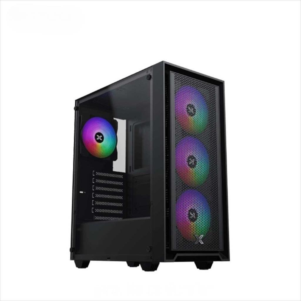 CASE XIGMATEK ATX SKY II,w/ 750W ODIN II 80 PLUS, Left TG, Mesh Front panel , 3x120mm Z20A fans w/ ARGB Galaxy II Fan Control Kit, USB 3.0, EN46346 02591