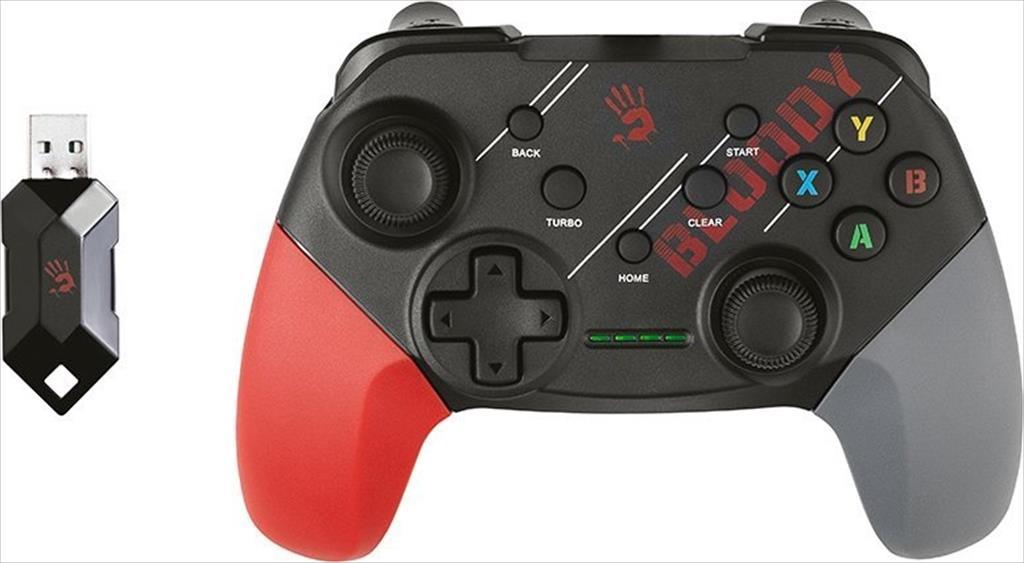 GAME PAD WIRELESS A4TECH BLOODY GPW50, 2.4G+Wired,PC, PS3, Android, Black-Red, A4-CON-GPW50-RED 56357