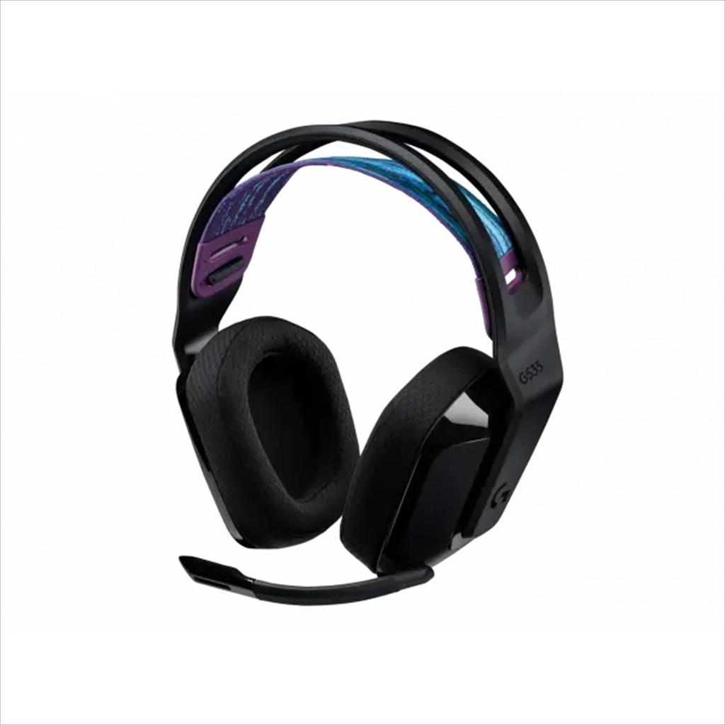HEADPHONES LOGITECH Gaming-Headset G535 Wireless LIGHTSPEED w/microphone 939-002219, Black w/blue ear cups 41447