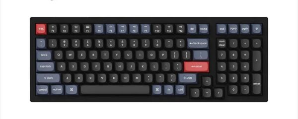 KEYBOARD MECHANICAL KEYCHRON K4 PRO QMK/VIA HS WHITE LED 96% Keychron K PRO Blue switch Multi-Device (Wired+Bluetooth), Black, K4P-G2