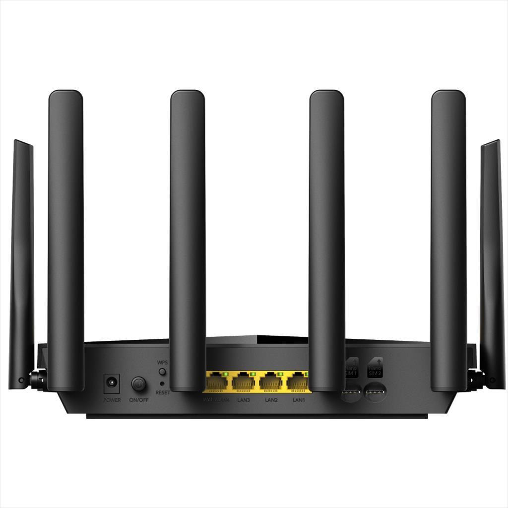 NET ROUTER WIRELESS DUAL BAND AX1800 4G LTE Cat18 CUDY LT18 w/6 antennas, 1x WAN 10/100/1000 port, 4x LAN 10/100/1000 ports - Image 3