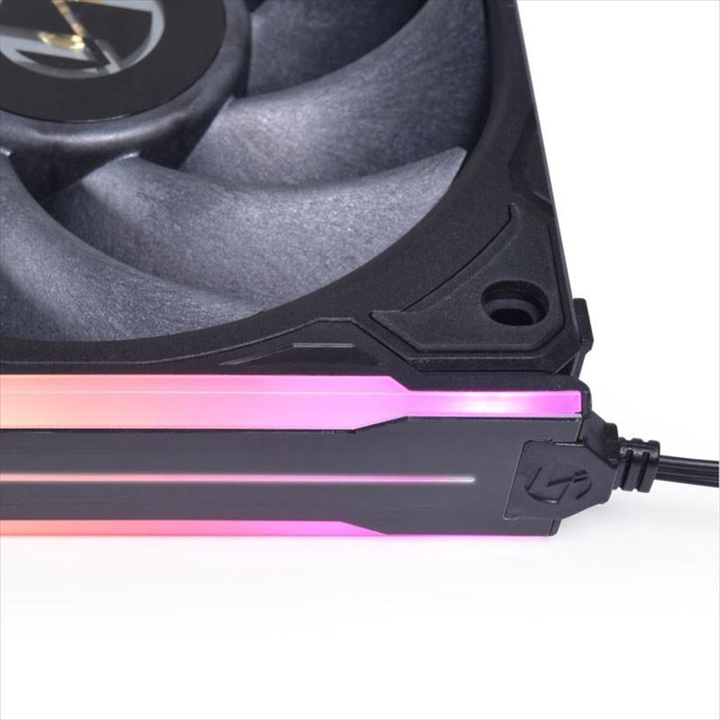 SIDE ARGB KIT (Triple Pack) FOR LIAN LI PERFORMANCE FANS (UNI FAN P28 ; GA ll Trinity Performance 360 AIO fans), Black - Image 4