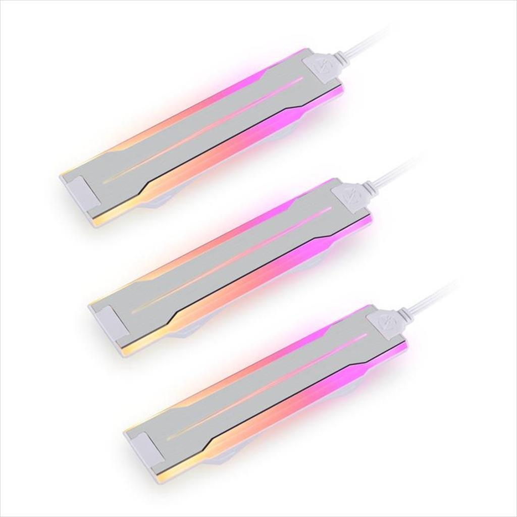 SIDE ARGB KIT (Triple Pack) FOR LIAN LI PERFORMANCE FANS (UNI FAN P28 ; GA ll Trinity Performance 360 AIO fans), White P28ARGB-W