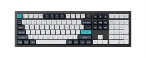 KEYBOARD MECHANICAL KEYCHRON Q6 MAX QMK/VIA RGB FULL SIZE ALUMINIUM Gateron Jupiter RED Multi-Device (Wired,2.4Ghz,BT),Carbon Black,w/knob,Q6M-M1