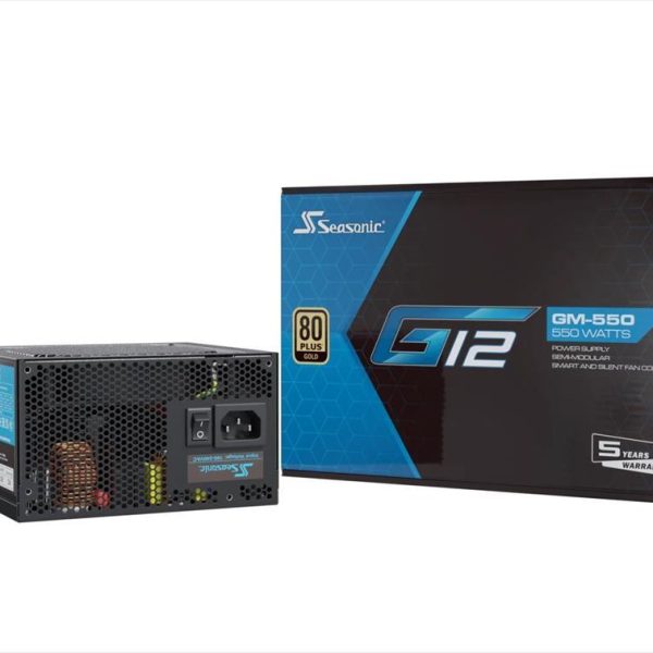 PSU 550W SEASONIC G12 GM-550 80+ GOLD , Semi-Modular, Black