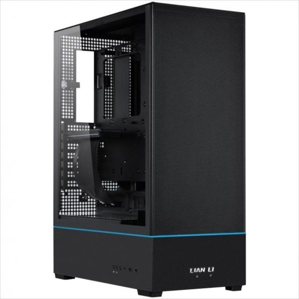 CASE LIAN LI ATX SUP01X BLACK, 3-side MESH, Small Tower w/ Tempered glass, dual ARGB STRIPS, PCIE 4.0 RISER, 3x 120mm PWM fans, USB 3.1 TYPE-C