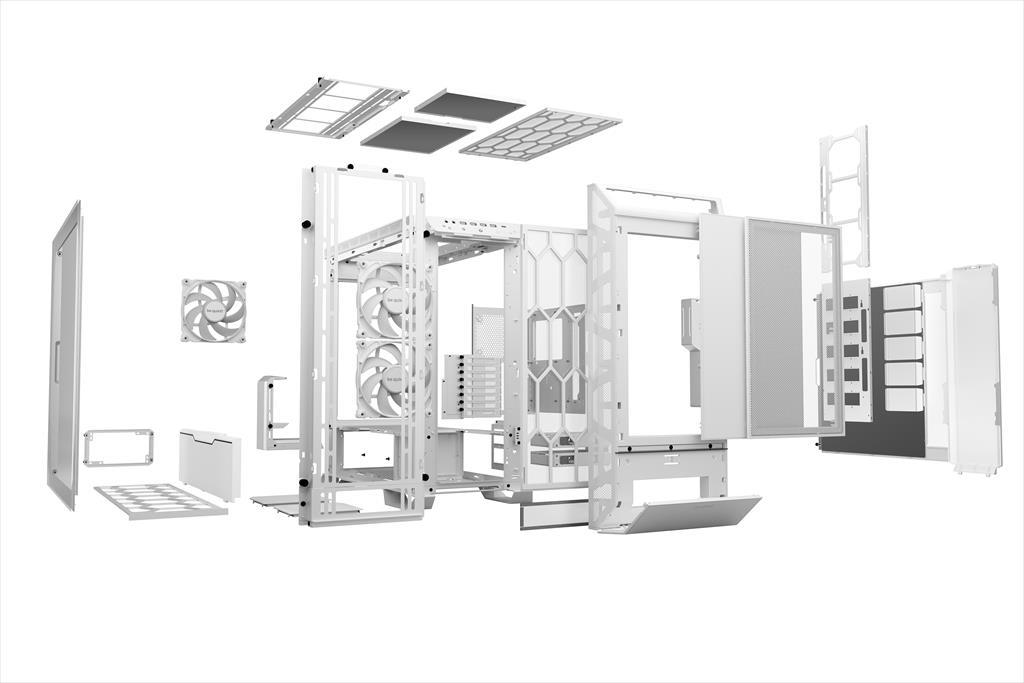 CASE BE QUIET! E-ATX Full-Tower Dark Base Pro 901,3x140mm Silent Wings 4 PWM,Fan controller,w/WINDOW,ARGB, wireless charger, type C, White BGW51 - Image 5