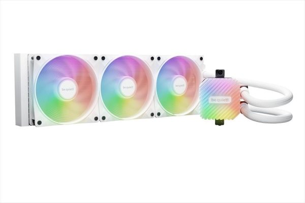 Coolers cpu aio be quiet! light loop 360 white, 3x120mm light wings lx 120mm argb pwm, w/reffil option, argb led on pump, w/argb hub, bw023
