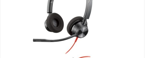 HEADPHONES POLY Blackwire 3320 w/microphone,USB-C + USB-C/A Adapter  8X219AA
