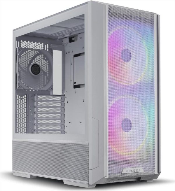Case lian li e-atx lancool 216 rgb mid-tower w/ tempered glass, 2x160mm argb, 1x140mm pwm, w/750w bronze, white, lancool 216rw