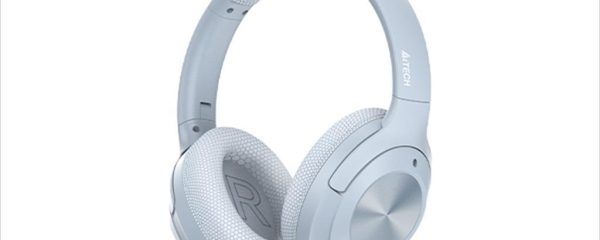 HEADPHONES WIRELESS A4TECH, Bluetooth w/microphone, Blue BH220