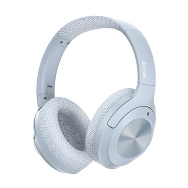 HEADPHONES WIRELESS A4TECH, Bluetooth w/microphone, Blue BH220