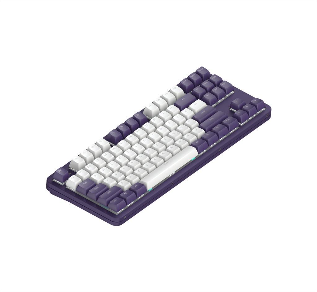 KEYBOARD MECHANICAL DARK PROJECT ALU87A VIOLET TKL RGB linear mechanical switches G3ms Sapphire ANSI layout - Image 2