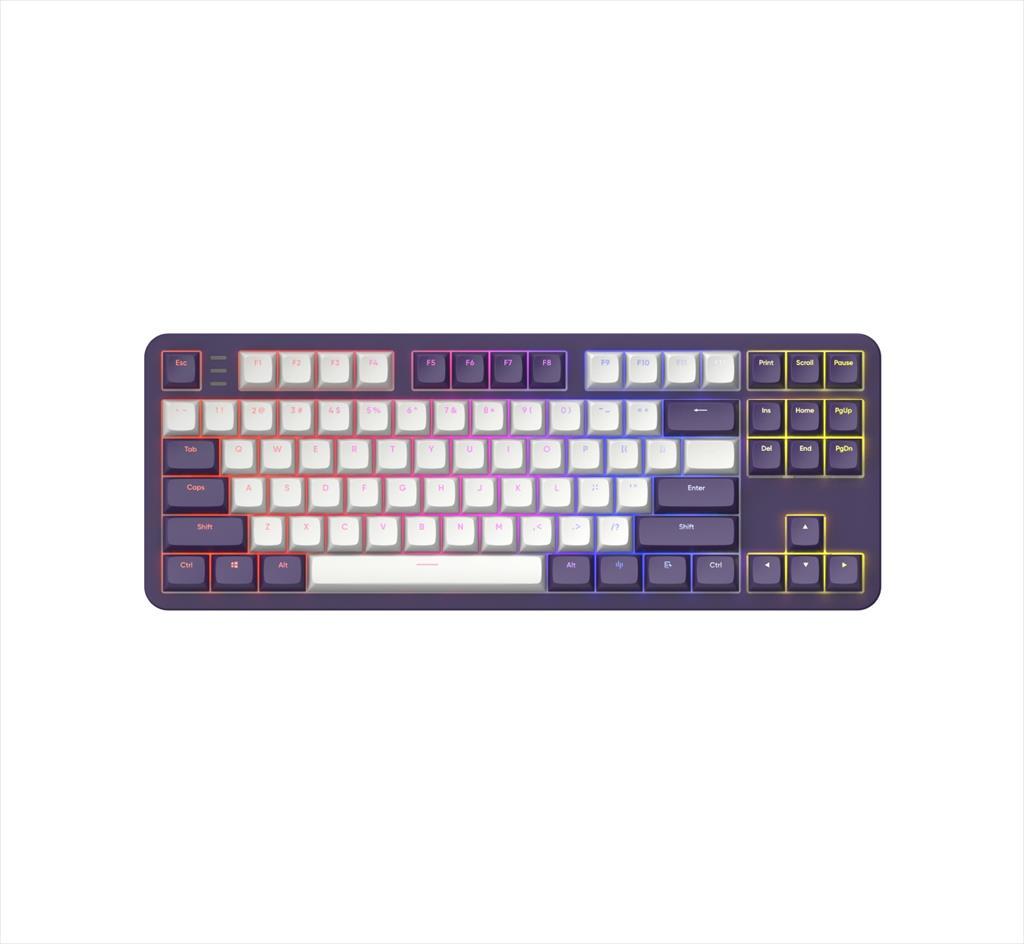 KEYBOARD MECHANICAL DARK PROJECT ALU87A VIOLET TKL RGB linear mechanical switches G3ms Sapphire ANSI layout - Image 4