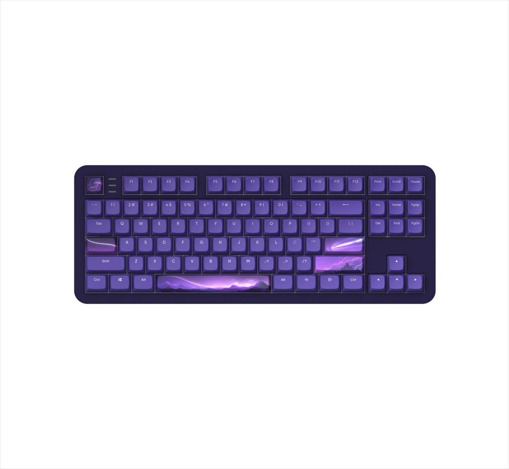 KEYBOARD MECHANICAL DARK PROJECT ALU87B CELESTIAL TKL HS RGB linear mechanical switches G3ms Voidstone — Silent, Pre-lubed, +4 switch +Keycap Language Set ANSI layout - Image 4