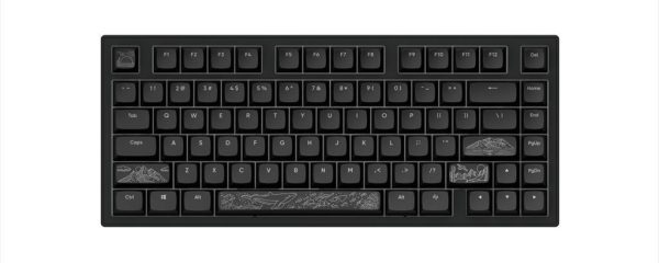 KEYBOARD MECHANICAL DARK PROJECT ALU81A TERRA NOSTRA BLACK HS RGB linear mechanical switches G3ms Moonstone- Pre-lubed, +4 switch, COILED CABLE ANSI layout