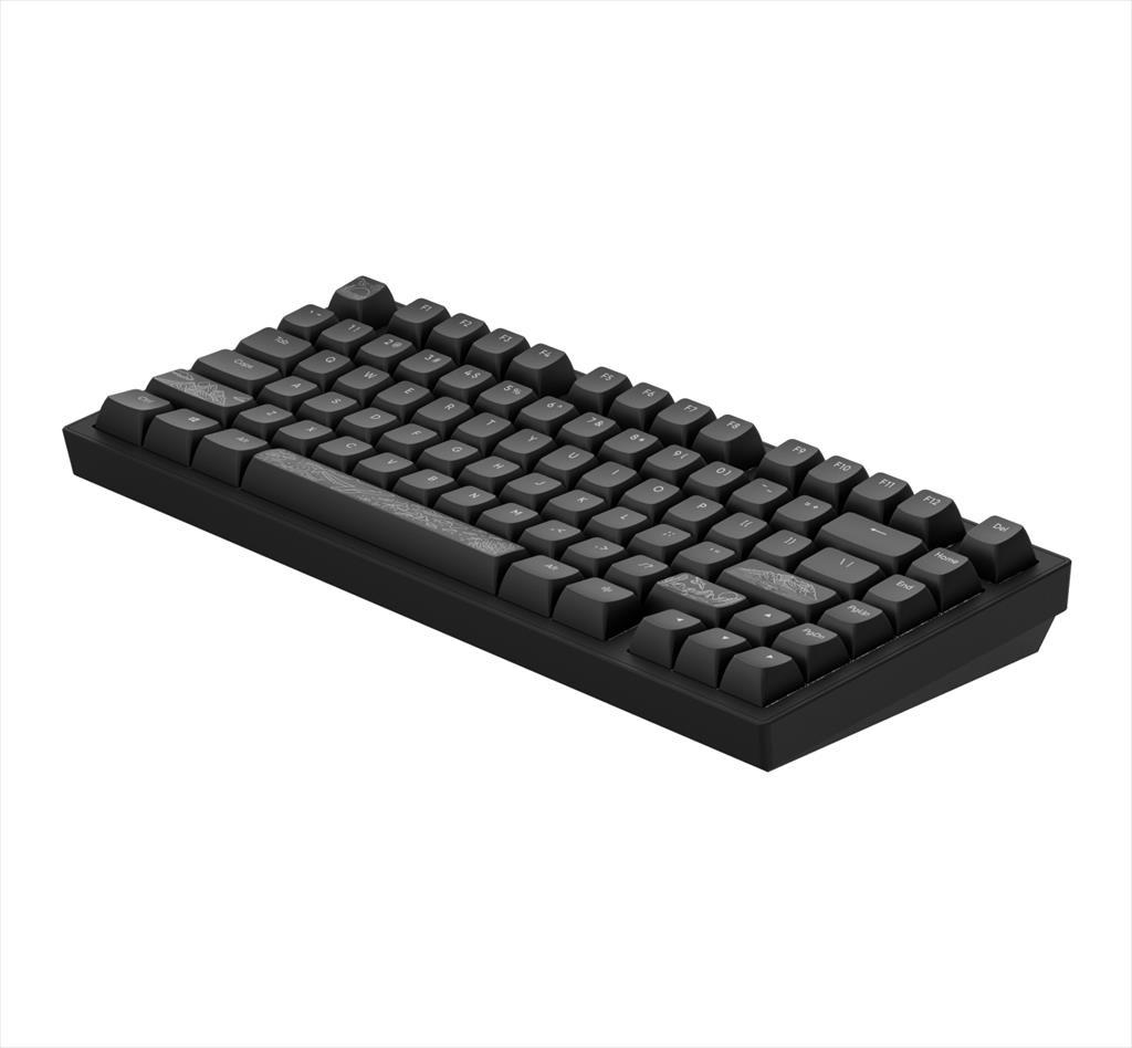 KEYBOARD MECHANICAL DARK PROJECT ALU81A TERRA NOSTRA BLACK HS RGB linear mechanical switches G3ms Moonstone- Pre-lubed, +4 switch, COILED CABLE ANSI layout - Image 5