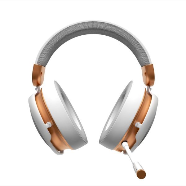HEADPHONES DARK PROJECT Wireless (2.4GHz&BT) Gaming-Headset SONO w/Mic, 53mm neodymium driver, White/Gold