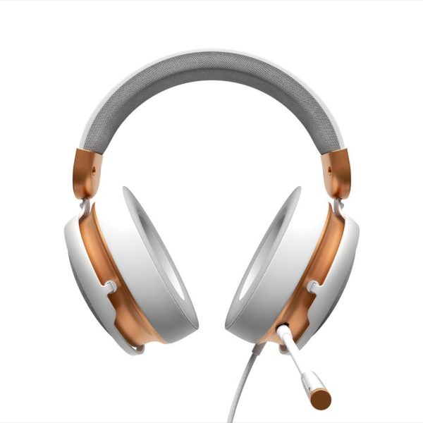 HEADPHONES DARK PROJECT Wired Gaming-Headset SONO w/Mic, 53mm neodymium driver, 1x3.5mm, White/Gold
