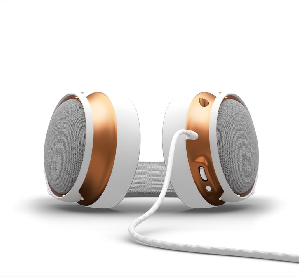 HEADPHONES DARK PROJECT Wired Gaming-Headset SONO w/Mic, 53mm neodymium driver, 1x3.5mm, White/Gold - Image 2