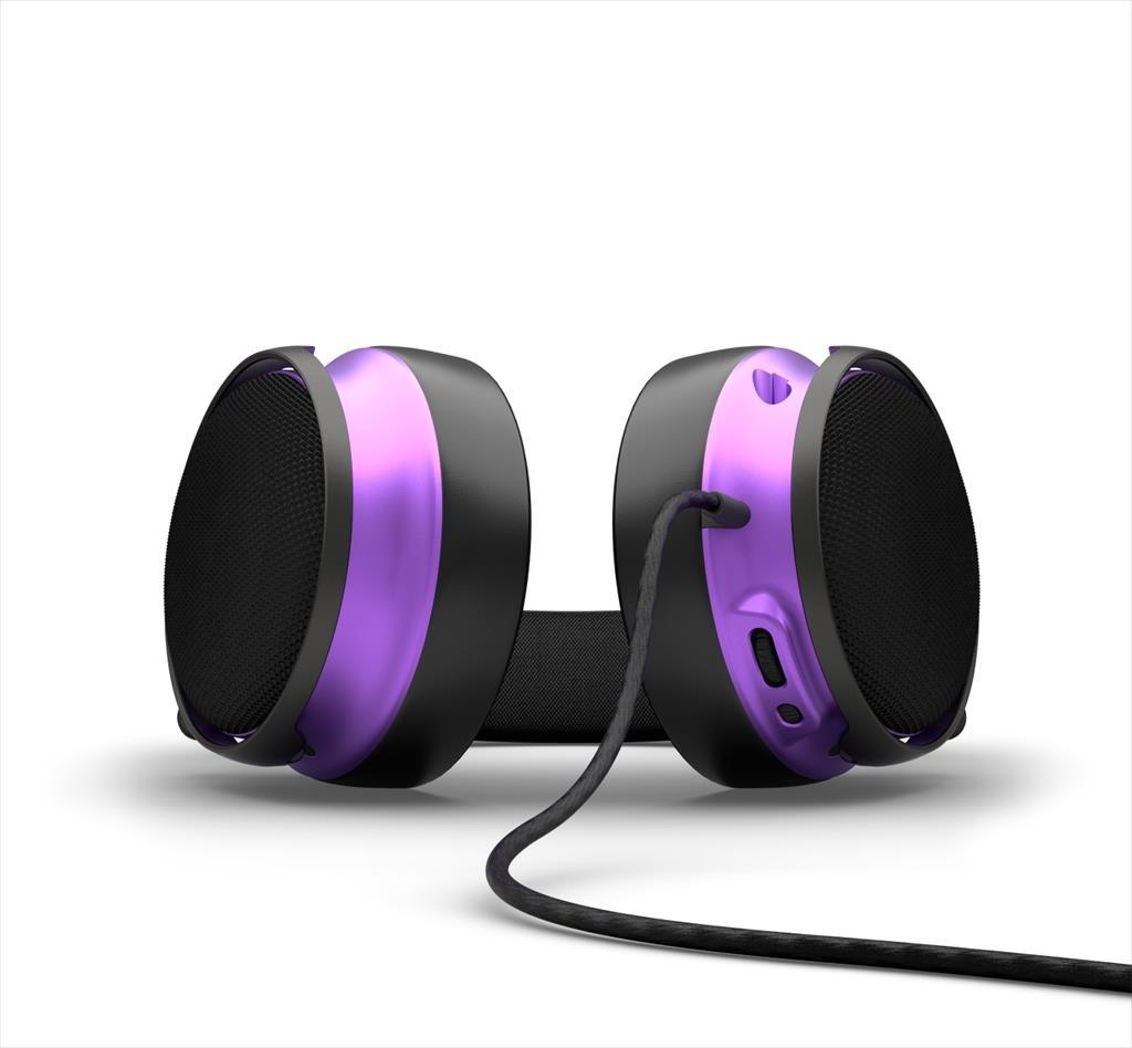 HEADPHONES DARK PROJECT Wired Gaming-Headset SONO w/Mic, 53mm neodymium driver, 1x3.5mm, Black/Violet - Image 2