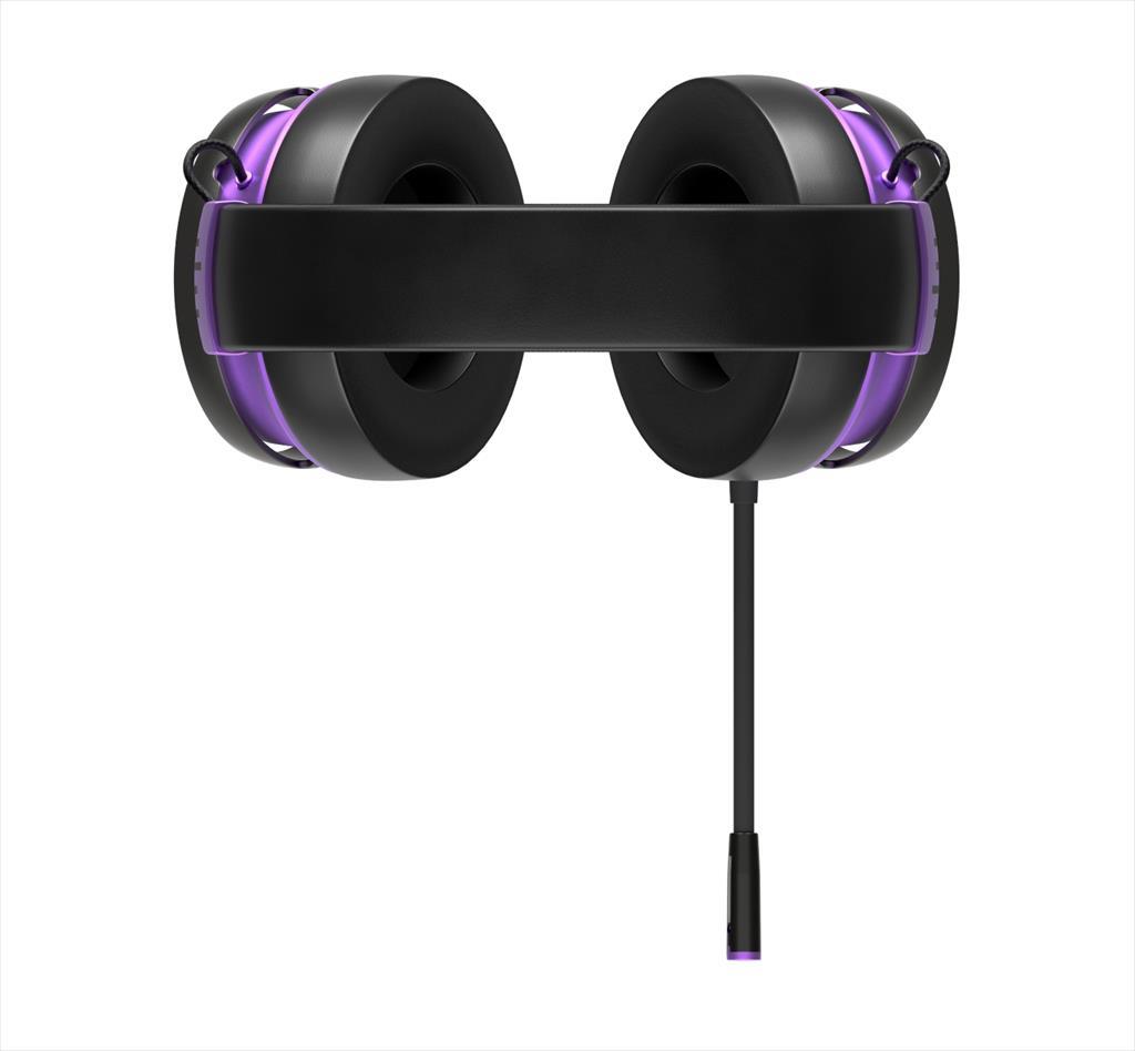HEADPHONES DARK PROJECT Wired Gaming-Headset SONO w/Mic, 53mm neodymium driver, 1x3.5mm, Black/Violet - Image 5