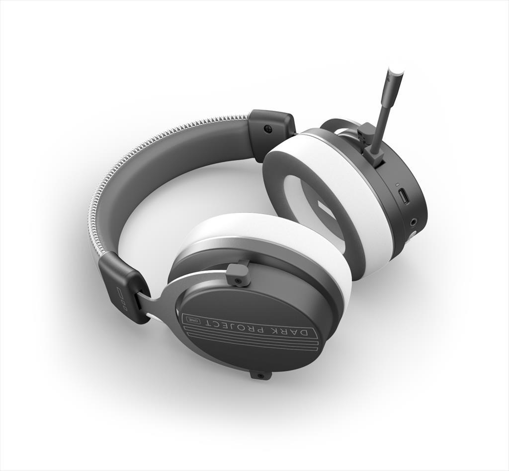 HEADPHONES DARK PROJECT Wireless (2.4GHz&BT) Gaming-Headset VEXO w/Mic, 50mm neodymium driver, Gray - Image 3