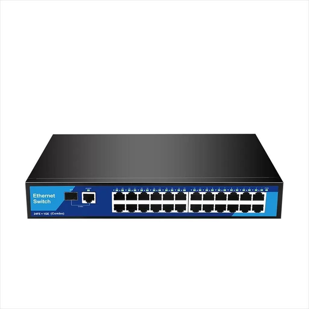 NET Switch DIEWU 24-port 10/100 + 1 10/100/1000 + 1xSFP TXE193