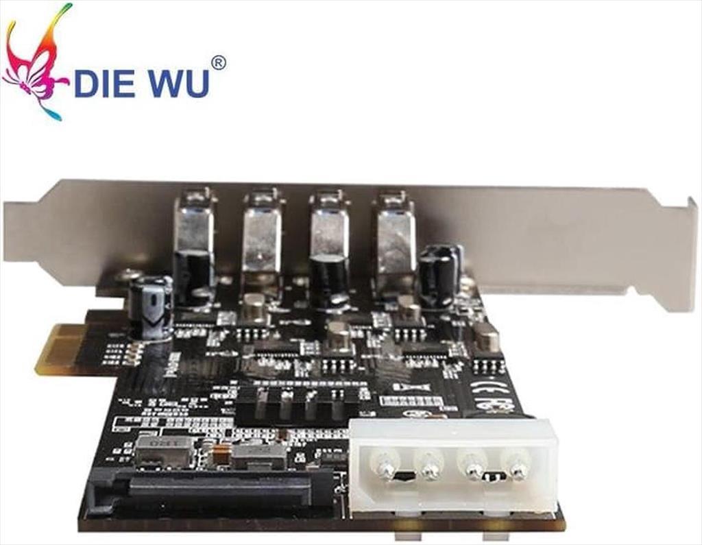 CONVERTOR PCI-E TO 4 X USB 3.0 DIEWU TXI058 Chipset:NEC, 20 GB/S (5GB on each port), LP - Image 4