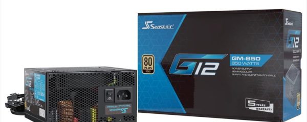 PSU 850W SEASONIC G12 GM-850 80+ GOLD , Semi Modular, Black, SSR-850FM