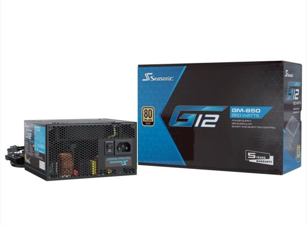 Psu 850w seasonic g12 gm-850 80+ gold , semi modular, black, ssr-850fm
