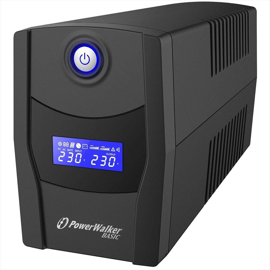 UPS 800VA / 480W POWERWALKER BASIC VI 800 STL, 2xSHUKO, RJ-11, RJ-45, USB, HID, 10121073