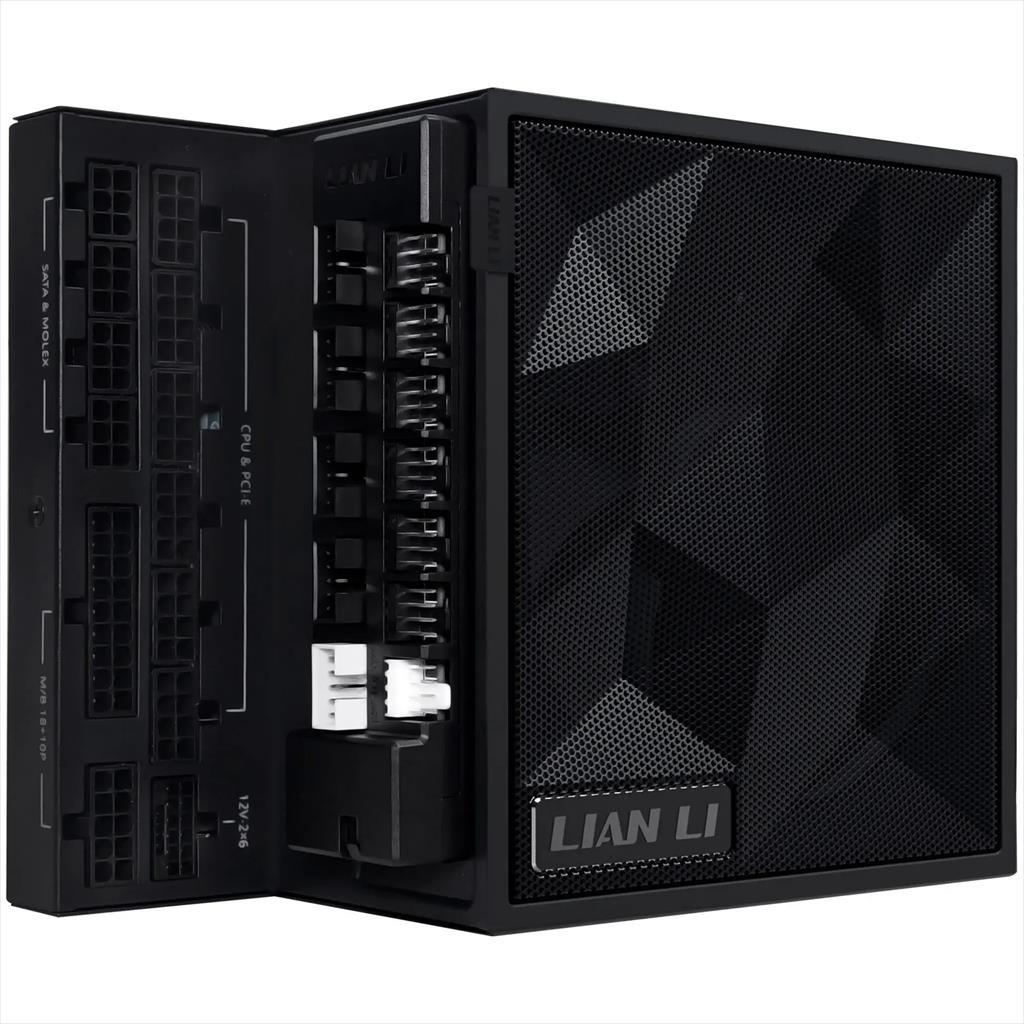 PSU 1000W LIAN LI EDGE EG1000G 80+ GOLD PCIe 5.1 (L-Shape, w/x4 USB 2.0 headers), FULL MODULAR Black - Image 2