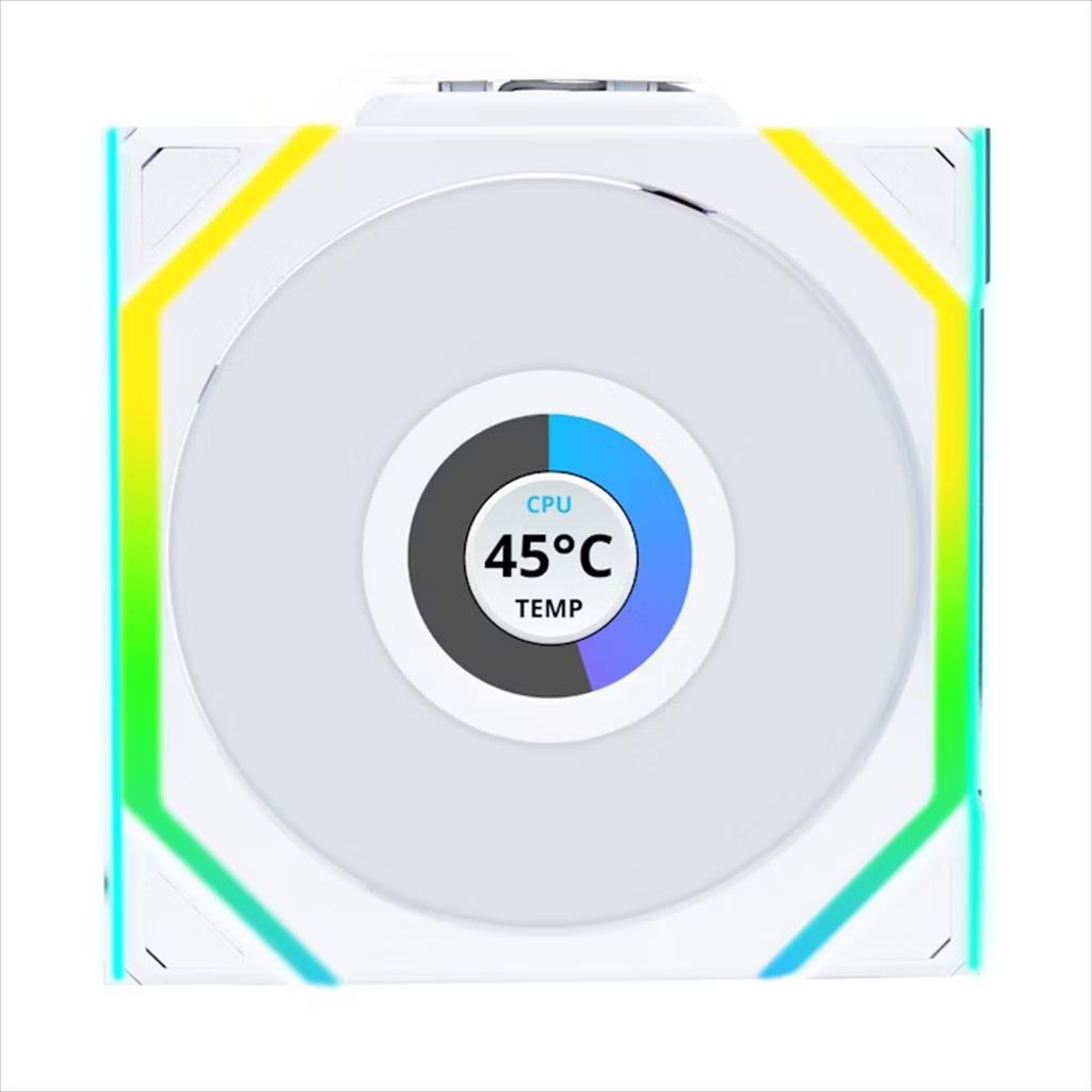 COOLERS CASE FAN 120mm LIAN LI UNI FAN SL Wireless LCD 120 Reverse Blade A-RGB PWM, White, 12RSLLCD1W1W