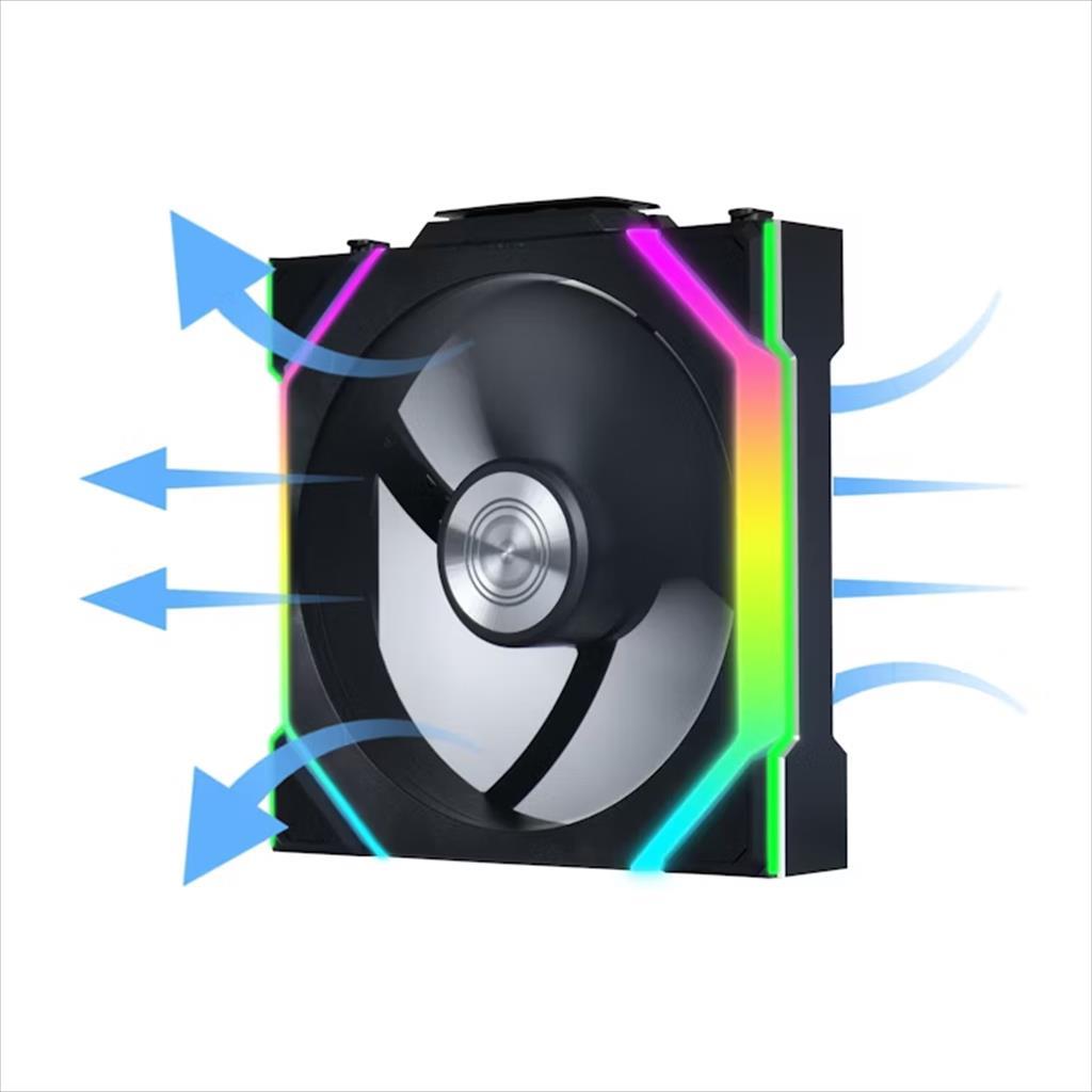 COOLERS CASE FAN 120mm LIAN LI UNI FAN SL Wireless 120 Reverse Blade A-RGB PWM, Black, 12RSL1W1B - Image 2